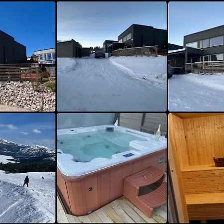 Exclusive Funkis Cabin, View, Rooftop Terrace, Jacuzzi, Sauna, Close To Golf And Alpine Dom wakacyjny