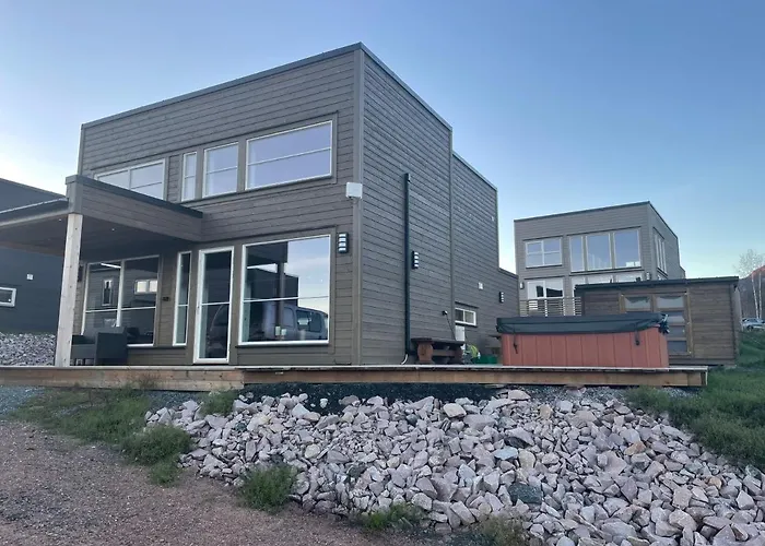 Exclusive Funkis Cabin, View, Rooftop Terrace, Jacuzzi, Sauna, Close To Golf And Alpine Ferienhaus Vradal