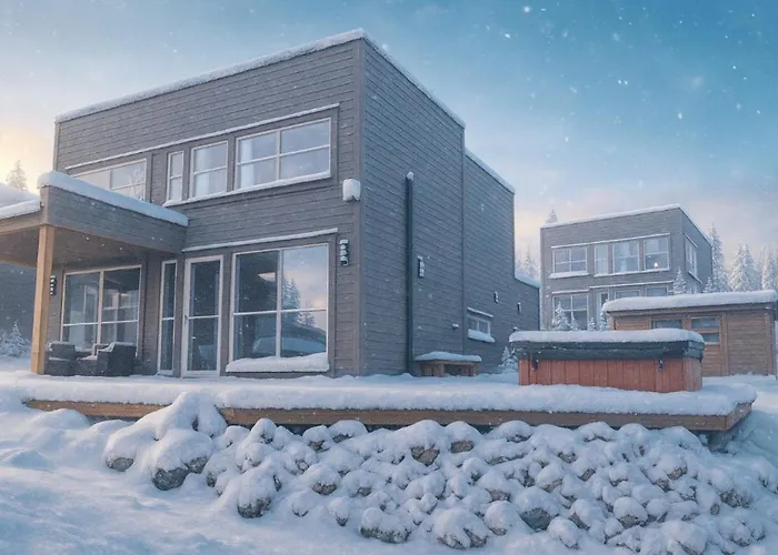 Exclusive Funkis Cabin, View, Rooftop Terrace, Jacuzzi, Sauna, Close To Golf And Alpine Ferienhaus